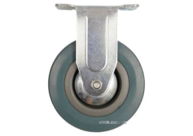 Колесо до візка Ø= 50 мм, b= 16 мм VOREL; сіра гума, зі штивною опорою; h=72мм, навантаж.-20кг [140]