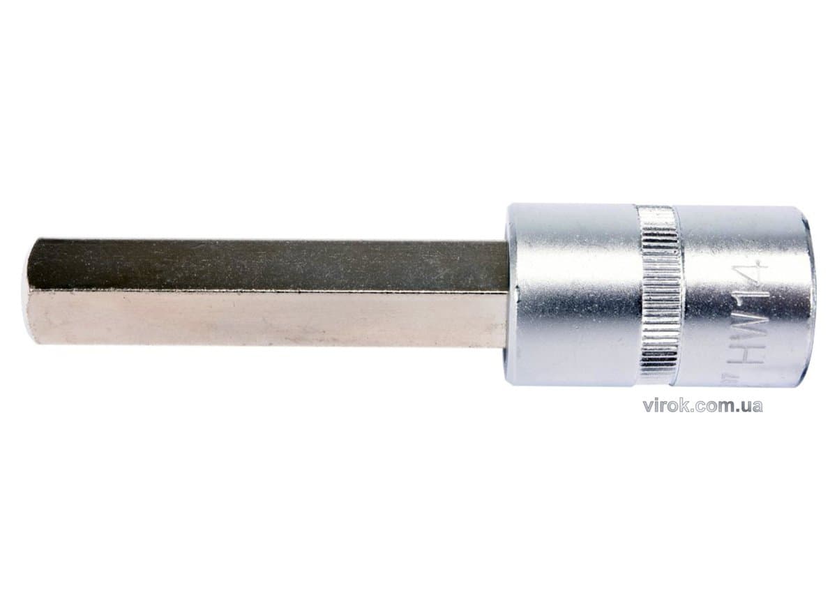 Головка торцева YATO квадрат 1/2 HEX M14, L= 100 мм. подовжена [20/120]