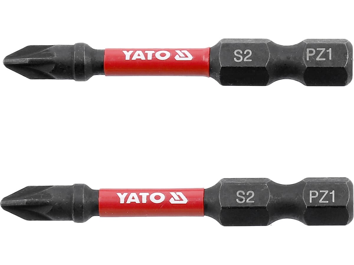 Насадка викруткова ударна YATO PZ1 х 50 мм. HEX 1/4", 2 шт.[10]