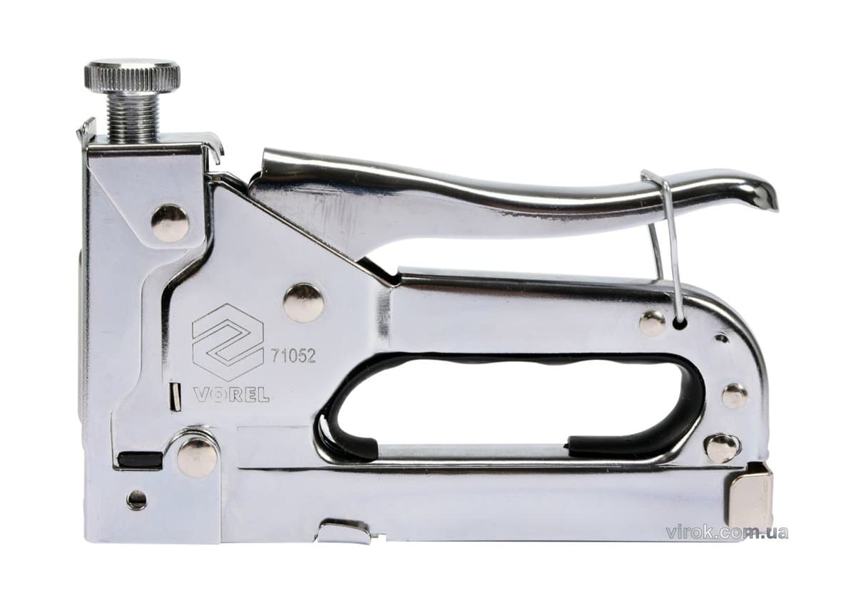 Степлер VOREL металевий з регулюванням для скоб h= 4- 14/ 11,2х 0,7 мм [10/20]