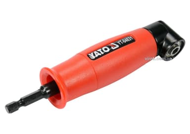 Тримач-адаптер кутовий YATO : HEX - 1/4", L= 155 мм, F=13 Нм, під кутом 90° [50]