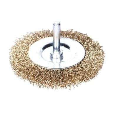 SIGMA Шітка дротяна дископодібна Ø100мм хвостовик Ø6мм (латунь)