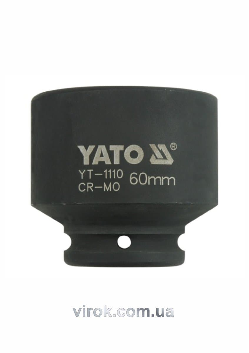 Головка торцева ударна 6-гранна YATO : квадрат 3/4", М= 60 мм, L= 74 мм [2/8]
