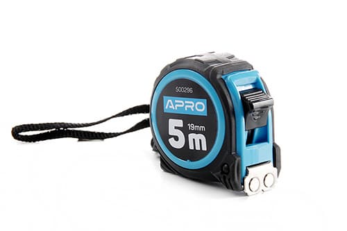 Рулетка обгумована з магнітом 5 м х 19 мм APRO