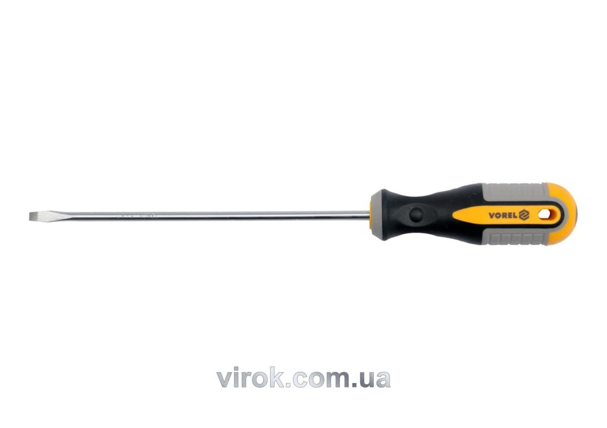 Викрутка плоска VOREL : SL5 х 200 мм. Cr-V [12/36/144]