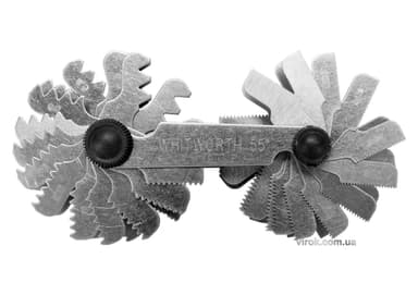 Різьбомір метричний 60° і WHITWORTH 55° YATO з 52 шаблонами в діапазоні 0,25- 6,0 мм і 4-62 [20/200]