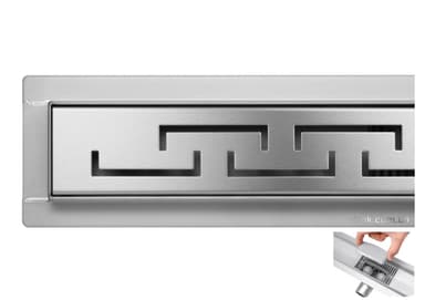 Трап підлоговий для душу з нержавіючої сталі "OLIMP" FALA; 80х 7х 7 см, сифон h= 52 мм [6/36]