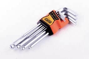 Набір шестигранників 1,5, 2, 2,5, 3, 4, 5, 6, 8, 10 кулястих CrV (9шт) СИЛА