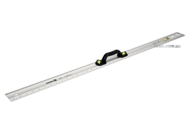 Лінійка алюмінієва з пластиковим тримачем VOREL, l= 1 м, w= 60 мм і 2 капсули [24/144]