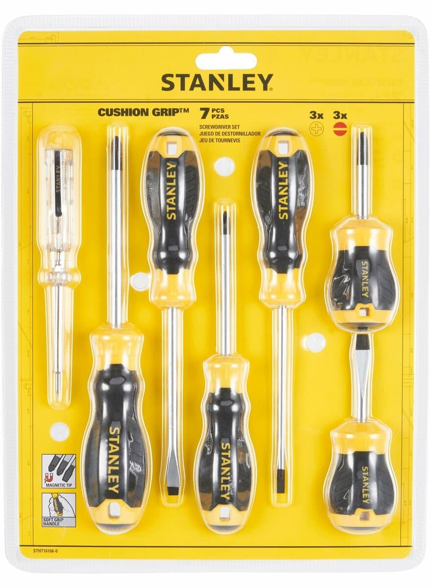Набір викруток STANLEY "Cushion Grip S/DRIVER" : 7 шт