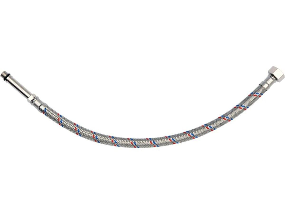 Шланг водопровідний з опліткою з нерж сталі FALA l= 400мм Ø= 8/12, з'єдн F-3/8" х M-M10x1- 50мм 1МПа