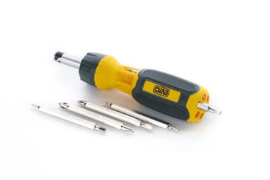 Викрутка реверсивна з бітами CrV 7 в 1 (6шт) ( 2-х сторонніх біт 85мм) СИЛА