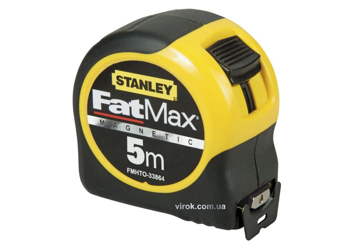Рулетка STANLEY "FatMax" : L= 5 м x 32 мм. пластиковий ергоном. корпус, магнітний наконечник