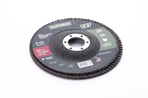 Коло пелюстково-торцеве Р100 пряме 125мм (Т27) (КПТ) APRO