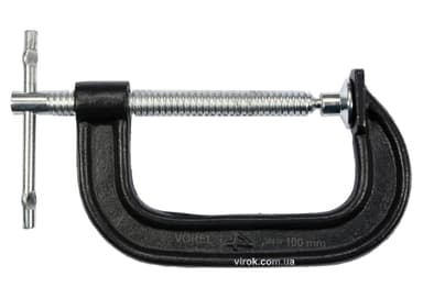Струбцина з гвинтовим затиском "G" подібна VOREL; l= 100 мм [30]