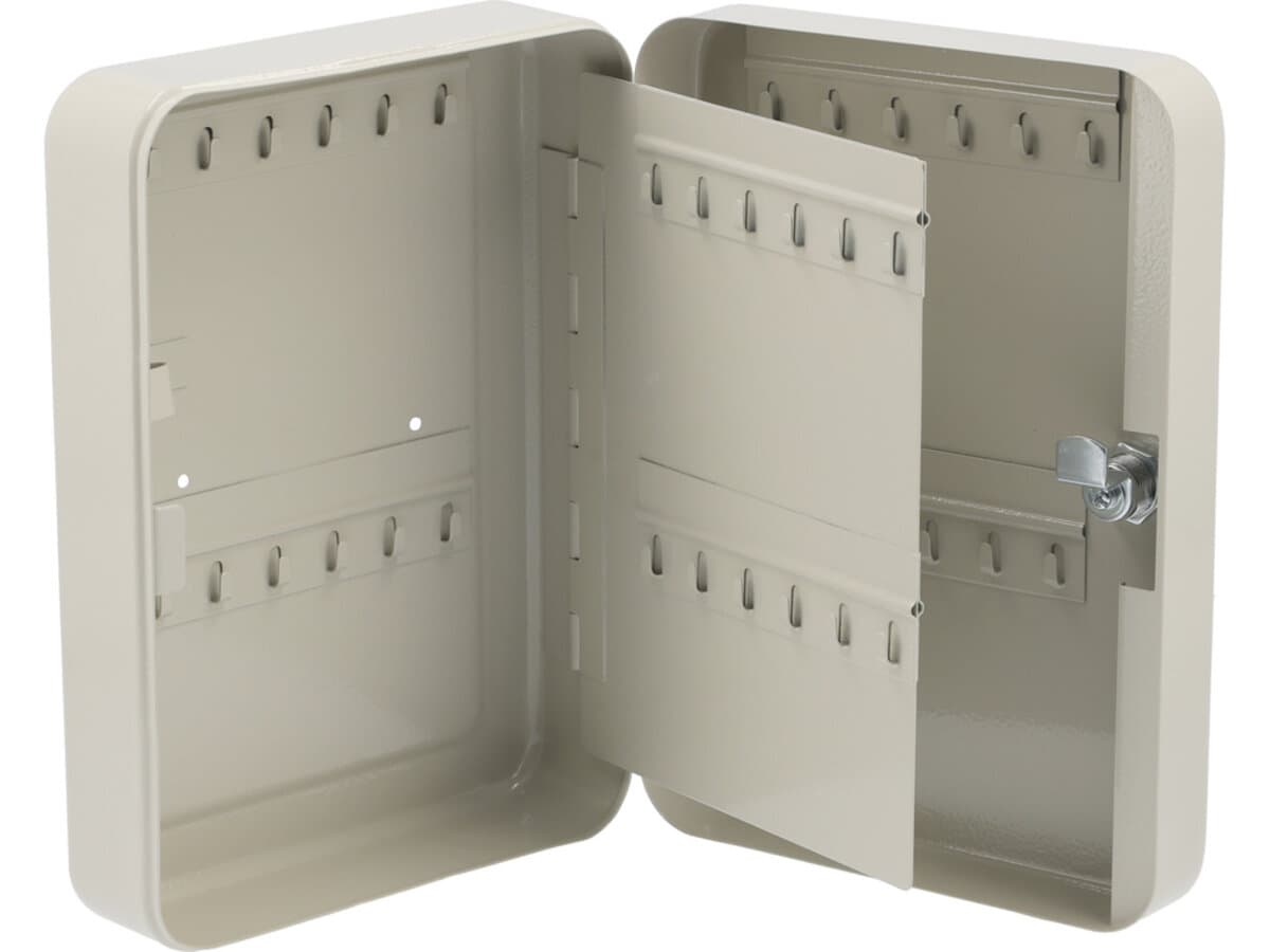 Ящик для ключів металевий VOREL: 48 гачків, 250х 180х 80 мм [10]