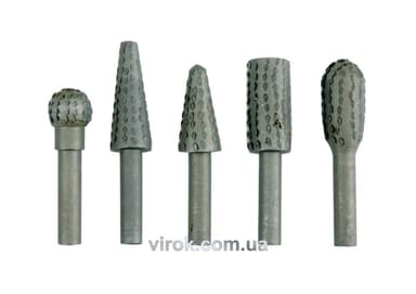 Фрези металеві по дереву та ДСП VOREL, Набір, 5шт, Ø-6мм [25/200]