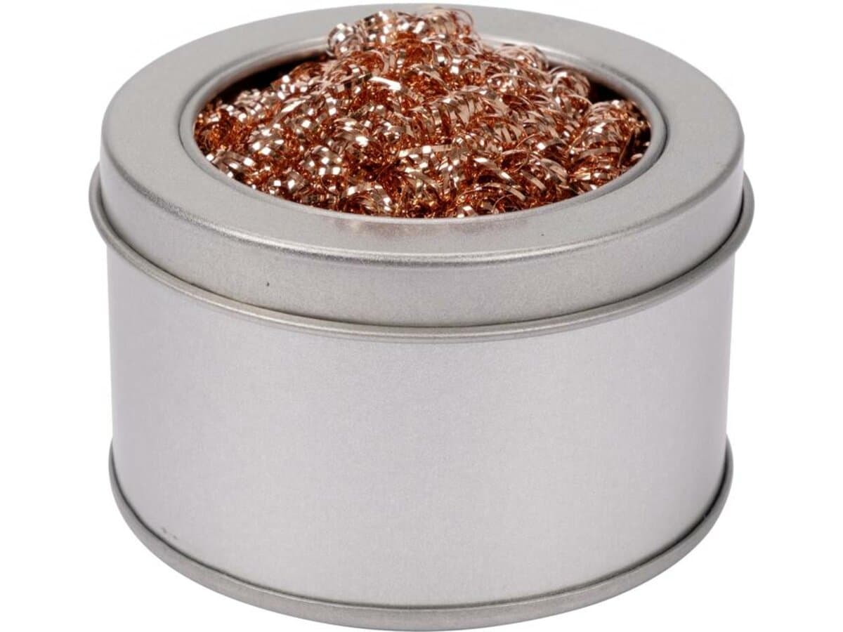 Стружка латунна для очищення паяльних жал YATO в жерстяному контейнері Ø= 65 мм, h= 45 мм [30/120]