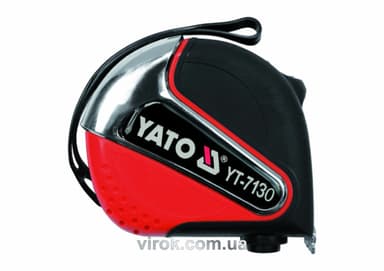 Рулетка YATO : L= 5 м x 19 мм зі сталевою стрічкою,нейл. покриттям і магн.након-м [12/120]