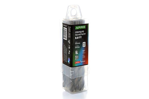 Свердло по металу HSS/M2 (6542) Ø5,0мм (тубус, кратно 10шт) PRO APRO