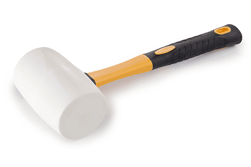 Киянка гумова біла з фібергласовою рукояткою 680гр СИЛА
