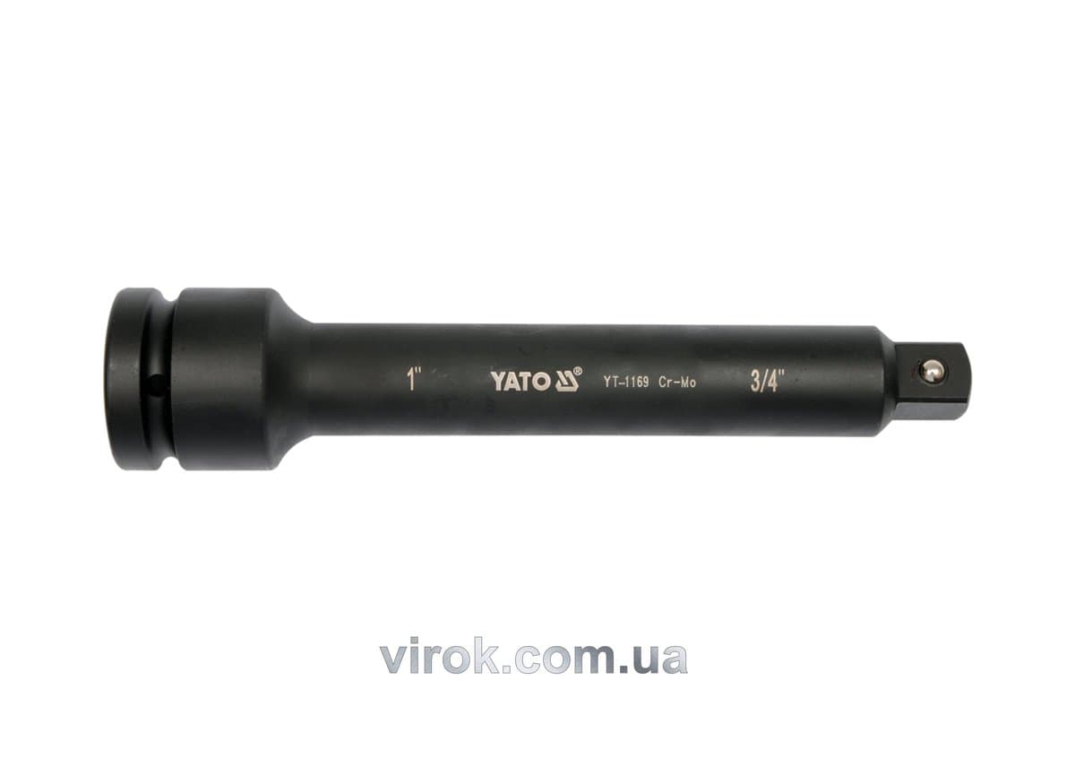Подовжувач з перехідником YATO : квадрат 1" - квадрат 3/4", L= 250 мм [6/24]