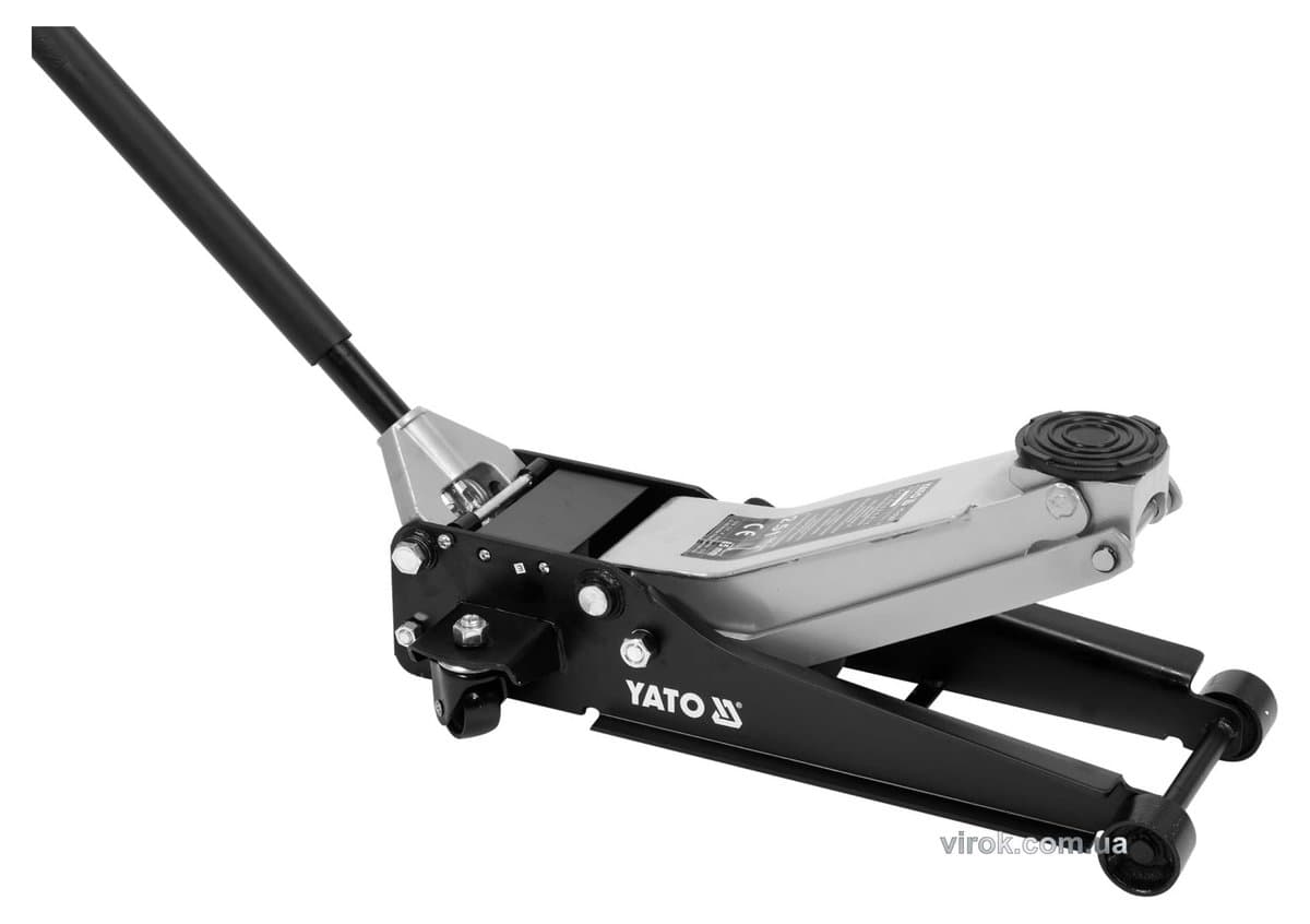 Домкрат гідравлічний підкатний низькопрофільний YATO: 2.5 т, H= 85 - 520 мм [1]