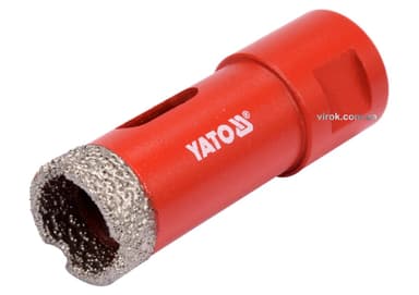 Свердло по кераміці і гресу в сух і мокр YATO: Ø=20мм з алмаз пругом, до шліфмашин. кріплен-М14[100]