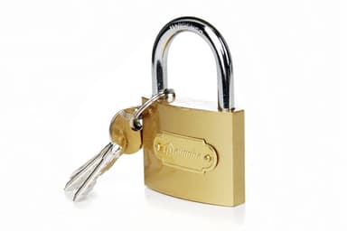 Замок навісний жовтий - (48x38x17мм), хрестоподібний ключ AURORA