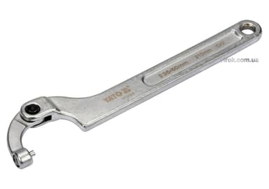 Ключ гаковий з носиком на шар з округленим болтиком в діапаз. M=35-50мм YATO, Хр-Ванад. L=210мм [10]
