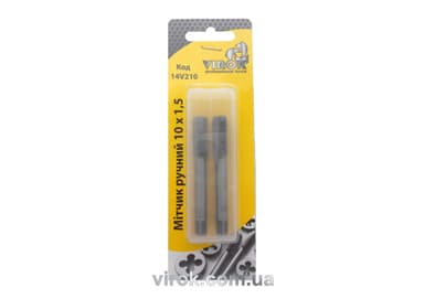 Мітчик VIROK М10 х 1,5; 2 шт.(№1+№2) сталь 9ХС. DIN 2181. ГОСТ 3266-81.