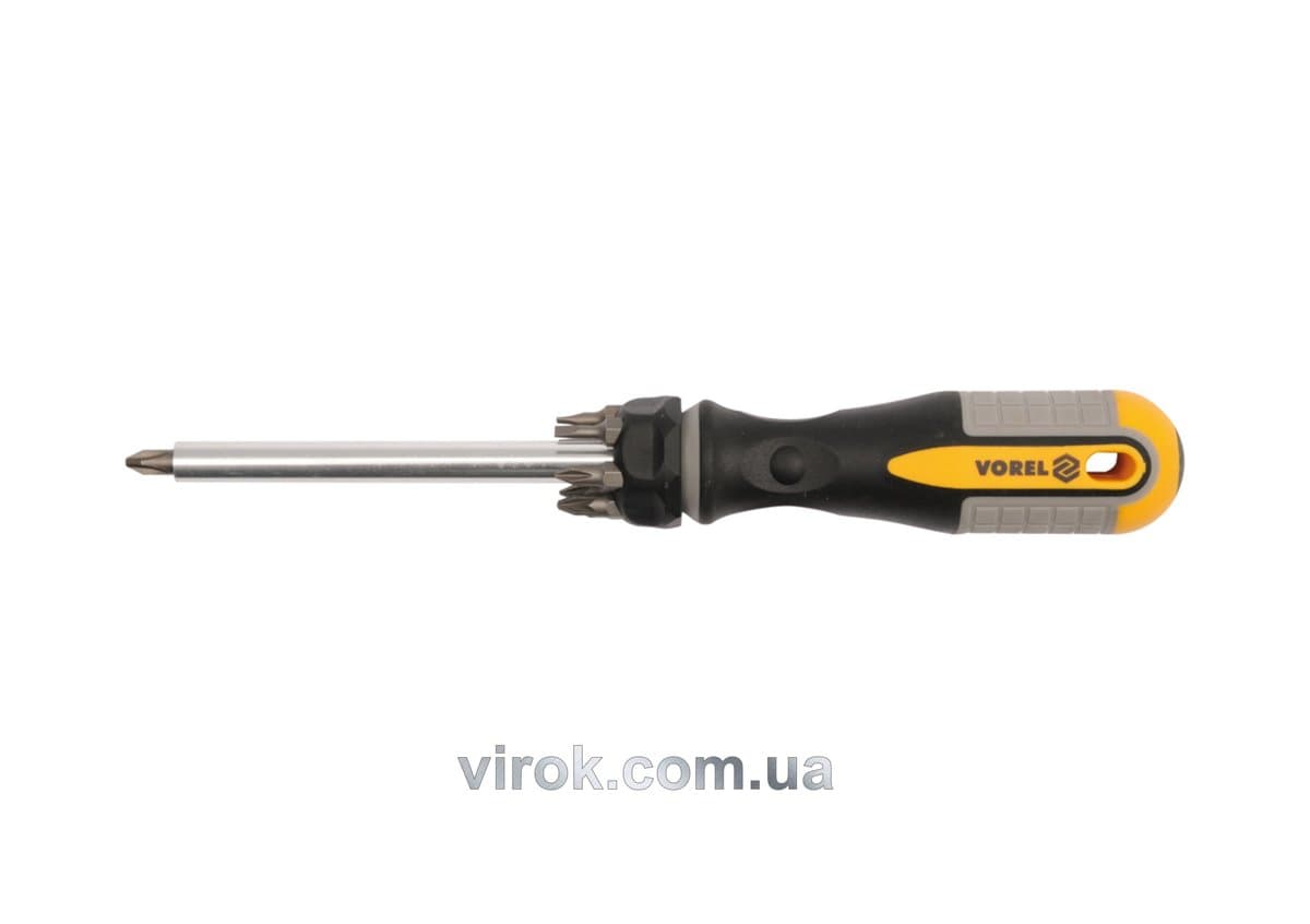 Викрутка телескопічна VOREL : 8 насадок, Cr-V [12/72]