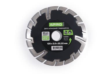Диск до бетону 180х2,2мм (22-24%) глибокий різ APRO