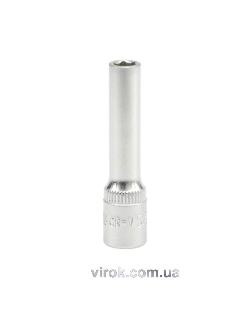 Головка торцева 6-гранна YATO : подовжена, квадрат 1/4", М= 5.5 мм, L= 50 мм [24/240/480]