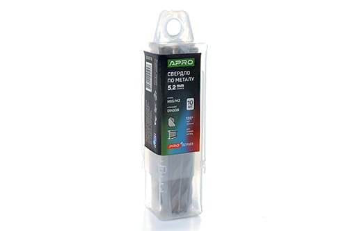 Свердло по металу HSS/M2 (6542) Ø5,2мм (тубус, кратно 10шт) PRO APRO