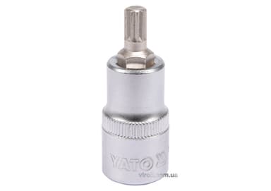 Головка торцева YATO квадрат 1/2 "SPLINE" М8, L= 55 мм [40/240]