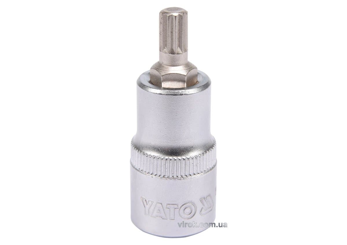 Головка торцева YATO квадрат 1/2 "SPLINE" М8, L= 55 мм [40/240]