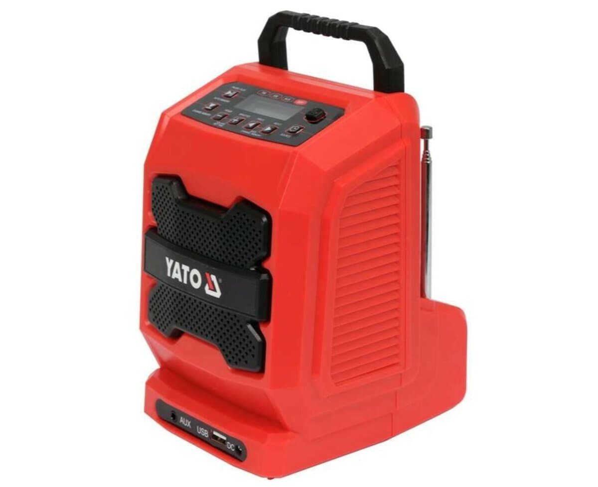 Радіо від електромережі- 230 В і акумулятора Li-Ion 18 V YATO гучномовець- 3 Вт, частоти FM, AM, Blu