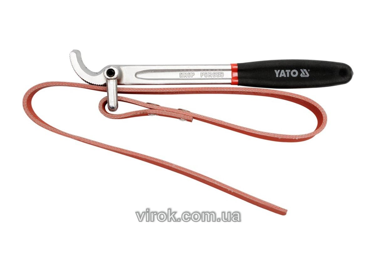 Ключ до оливного фільтру ремінний YATO, d=100-200 мм [5/20]