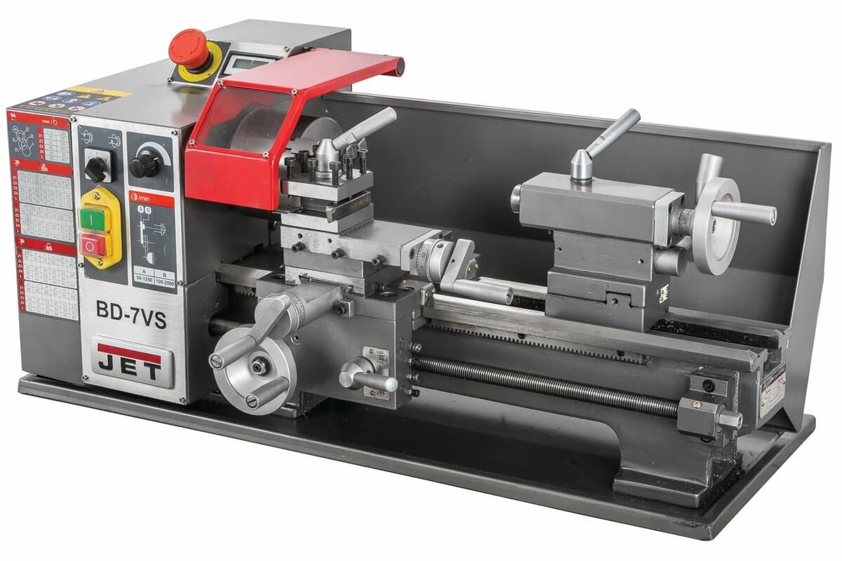Токарний верстат по металу JET BD-7VS : 230 В, 0,6 кВт. зона Ø= 180/ 110 мм- стани/супор