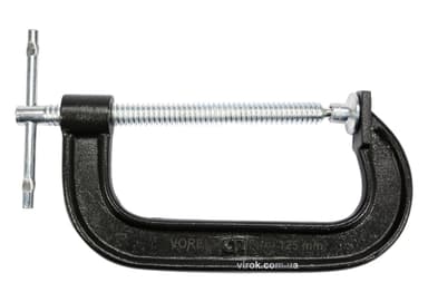 Струбцина з гвинтовим затиском "G" подібна VOREL; l= 125 мм [20]