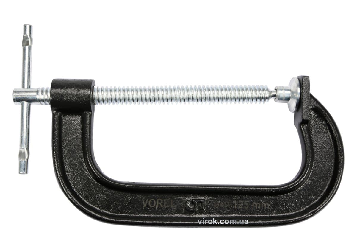 Струбцина з гвинтовим затиском "G" подібна VOREL; l= 125 мм [20]