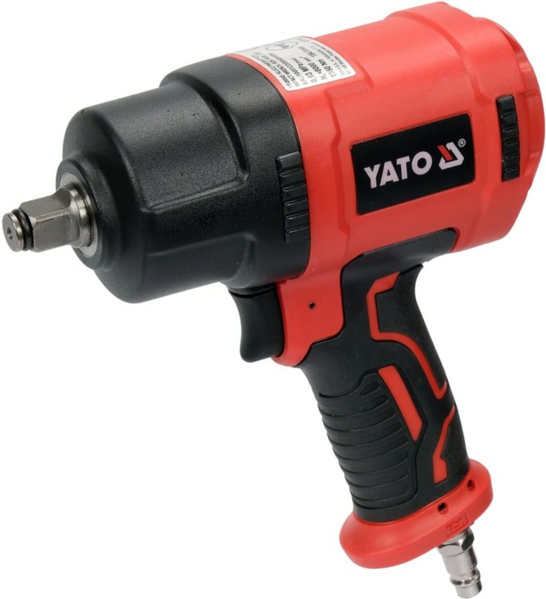 Гайковерт ударний пневматичний YATO : квадрат 1/2", F=1560 Nm, спожив. повітря- 184 л/хв [5/140]