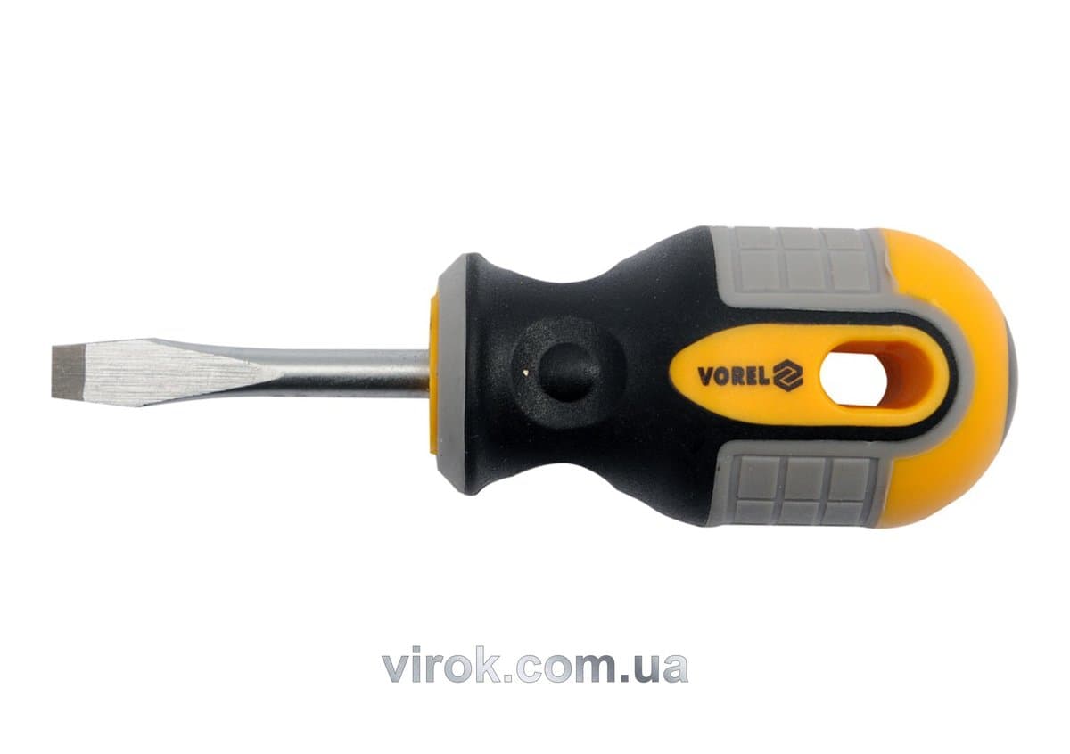 Викрутка плоска VOREL : SL6 х 38 мм. Cr-V [12/60/240]
