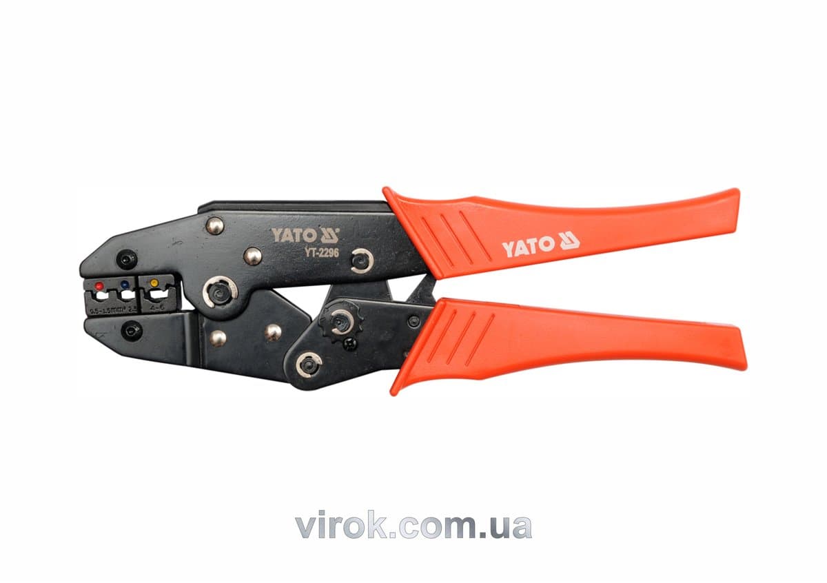Кліщі для обтискання і зачистки проводів YATO, L=230 мм. 22-10 (AWG), 0.5-6 мм2 [5/30]