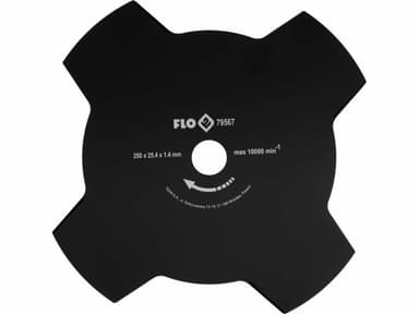 Ніж 4-різцевий до бензокоси FLO, 250 мм, кріпильний Ø= 25,4 мм [25/50]