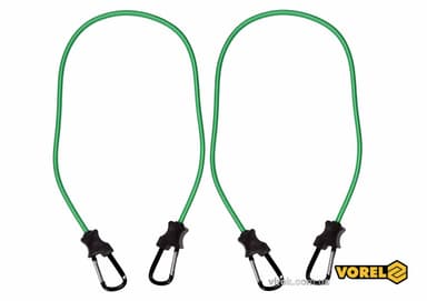 Стяжки еластичні з карабінами VOREL : l= 100 см, Ø= 8 мм, 2 шт [30/90]