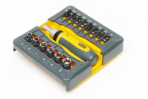 Викрутка реверсивна з бітами і насадками CrV Трансформер 22шт СИЛА