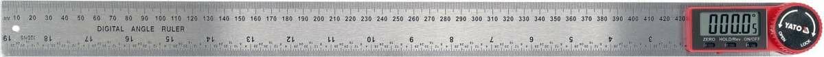 Кутомір електронний YATO; l= 500 мм, діапазон 0-360° з живленням від батарейки 3V; CR2032 [5/20]
