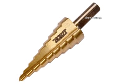 Свердло конічне ступінчасте титанове по металу STHOR : Ø= 4-20 мм HSS 4241,[25/100]